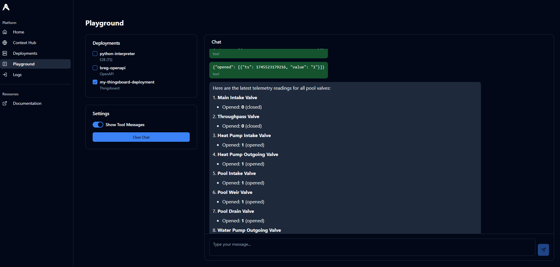 Create Thingsboard Deployment Playground 2
